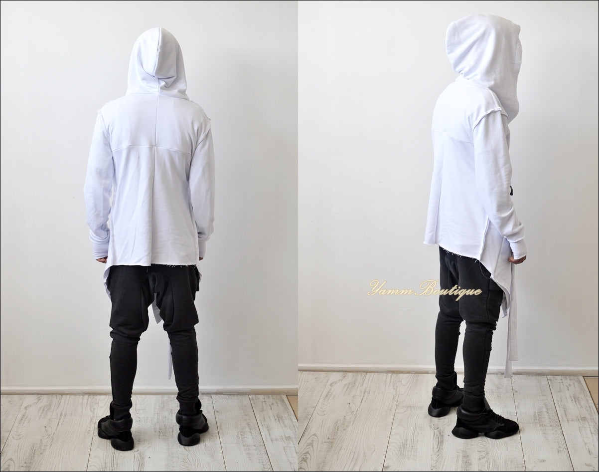 Assassin's Creed Hooded Cardigan Kimono,Long Asymmetrical Steampunk Futuristic - BB0102