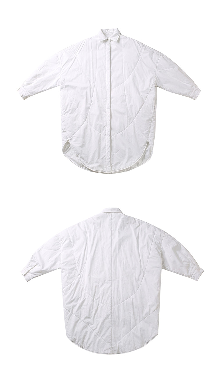 Dark Wind Japanese Loose Shirt Dress Mid-Length Cotton Coat Kimono Jacket