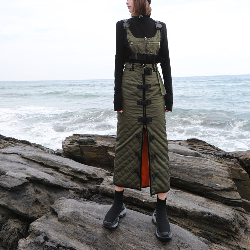 Women SET Multi-pocket Tactical Vest with High Waist Skirt/SET