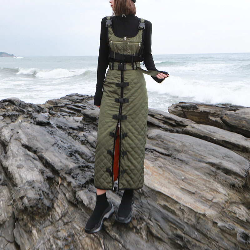 Women SET Multi-pocket Tactical Vest with High Waist Skirt/SET