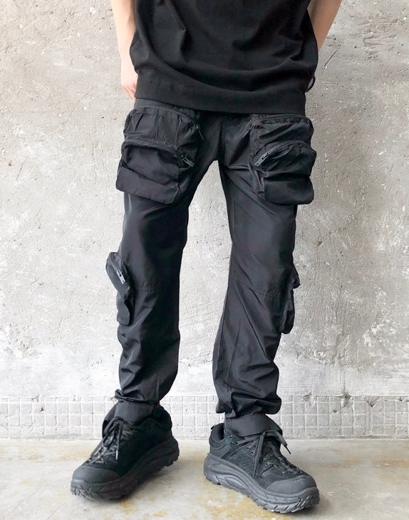 Men Multi-Pocket Adjustable Velcro Cargo Jogger / Lounge Track Pants