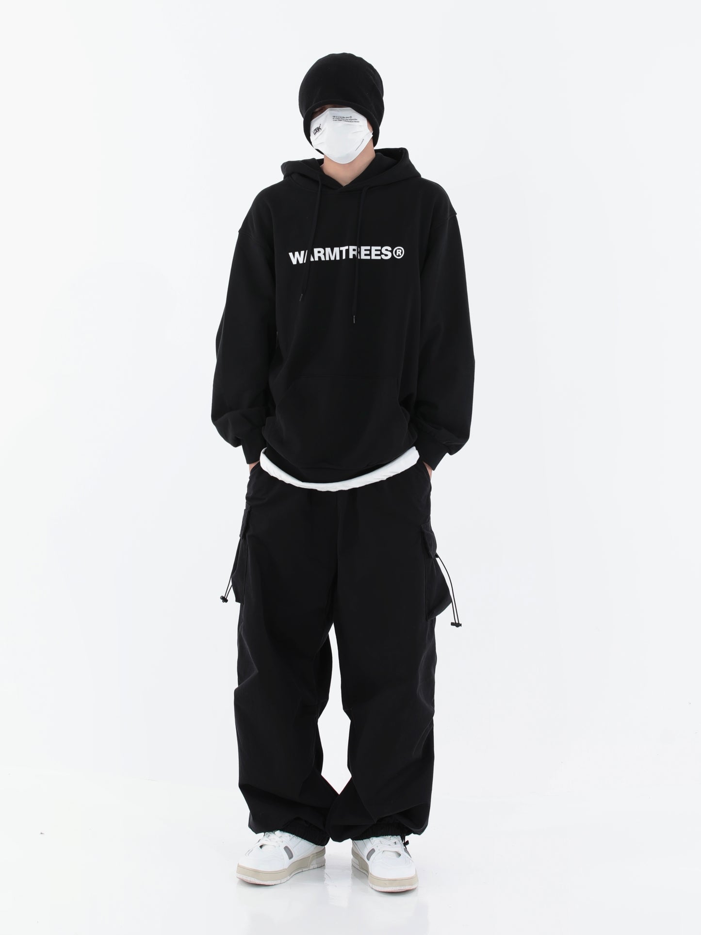 Men's Wide Leg Cargo Pant / Hip-hop High Street Large Pockets Jogger