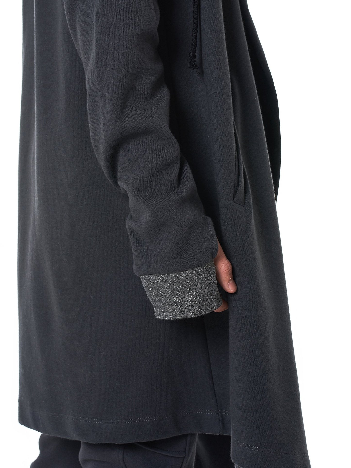 Men's Relaxed Big Hooded Long Cardigan Coat