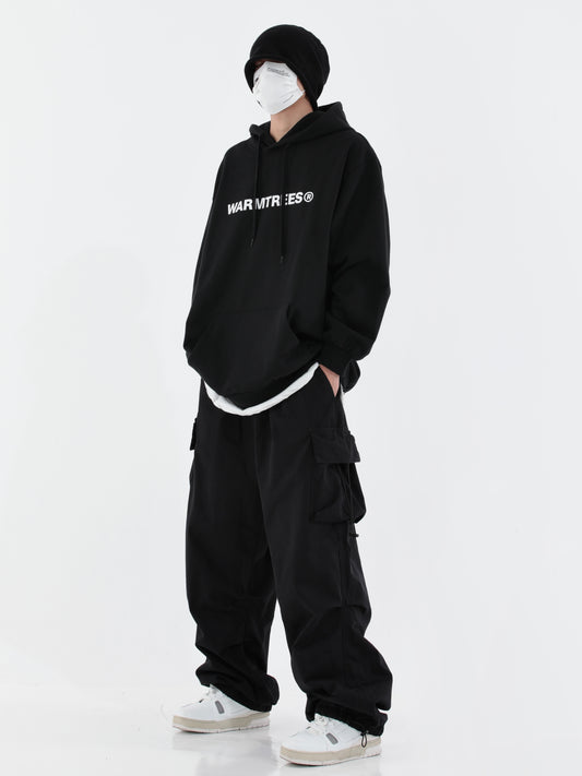 Men's Wide Leg Cargo Pant / Hip-hop High Street Large Pockets Jogger
