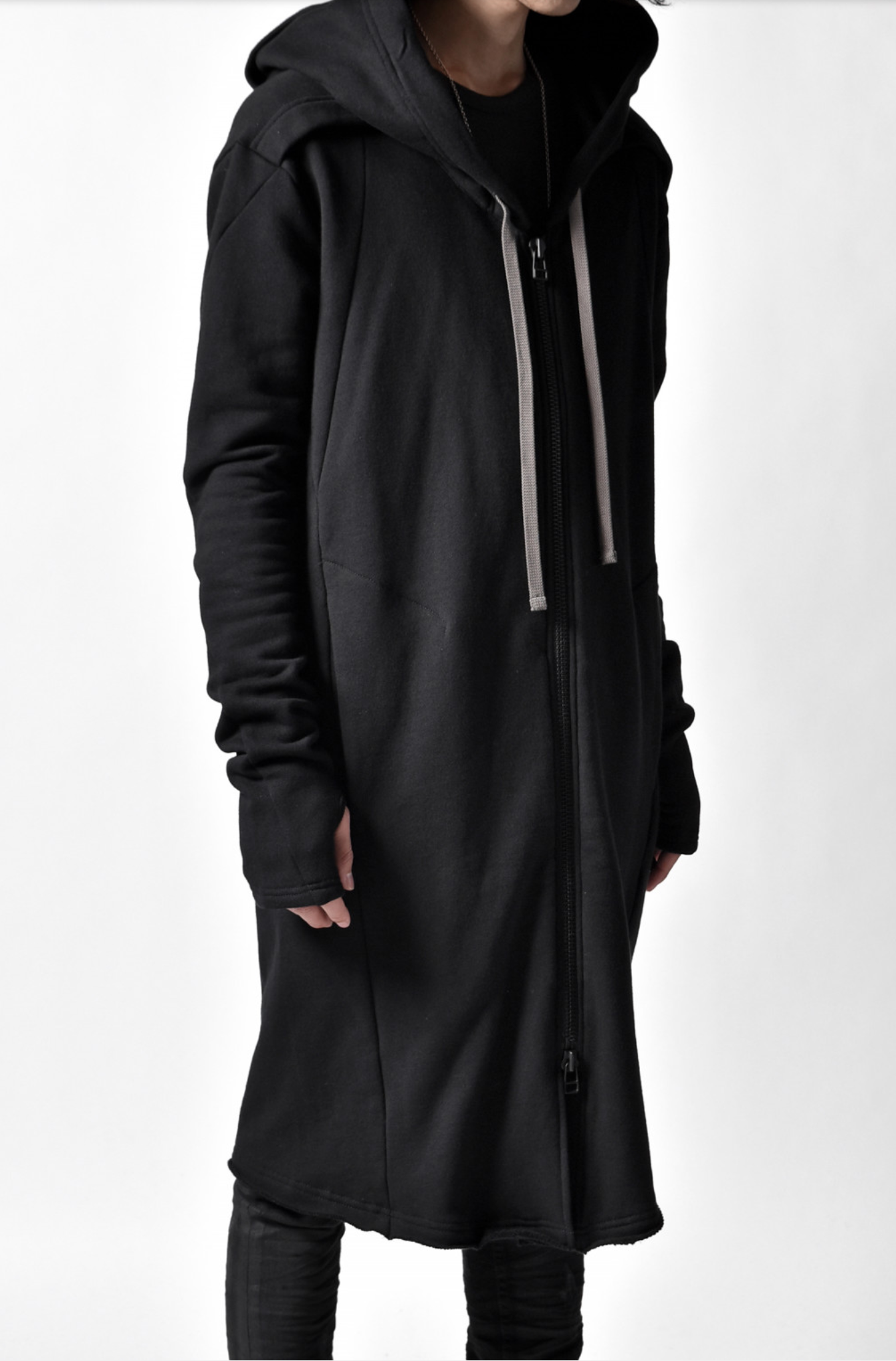 DarkShadow Long Oversized Full-zip Hoodie