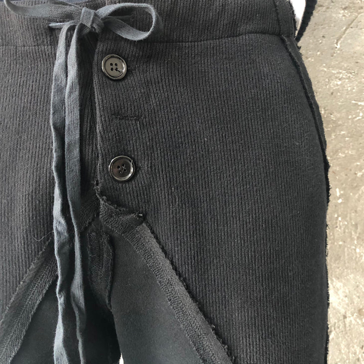 Multi Side Pockets Asymmetric Ripped Look Casual Sweatpant /Jogger