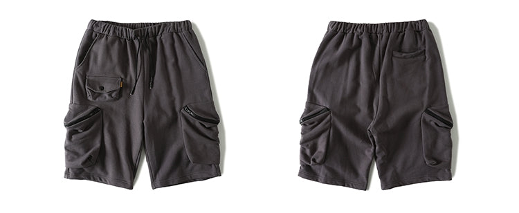 Summer Europe and America Street Hip-hop Loose Multi-Bag Tooling Pocket Pants Shorts / Sports Shorts - Ofelya Boutique