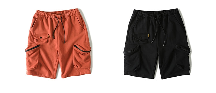 Summer Europe and America Street Hip-hop Loose Multi-Bag Tooling Pocket Pants Shorts / Sports Shorts - Ofelya Boutique