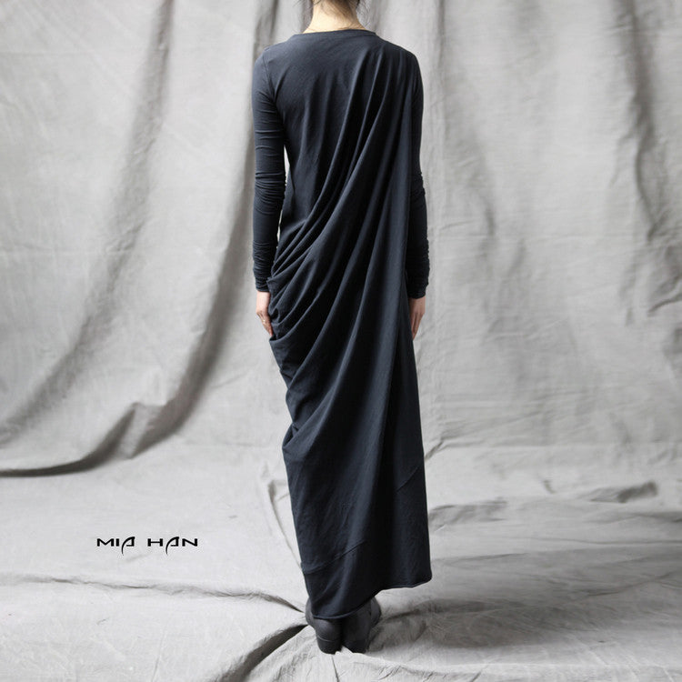 Original Ofelya Design Miracles Asymmetric Stretch Viscose Jersey Cotton Dress - Ofelya Boutique