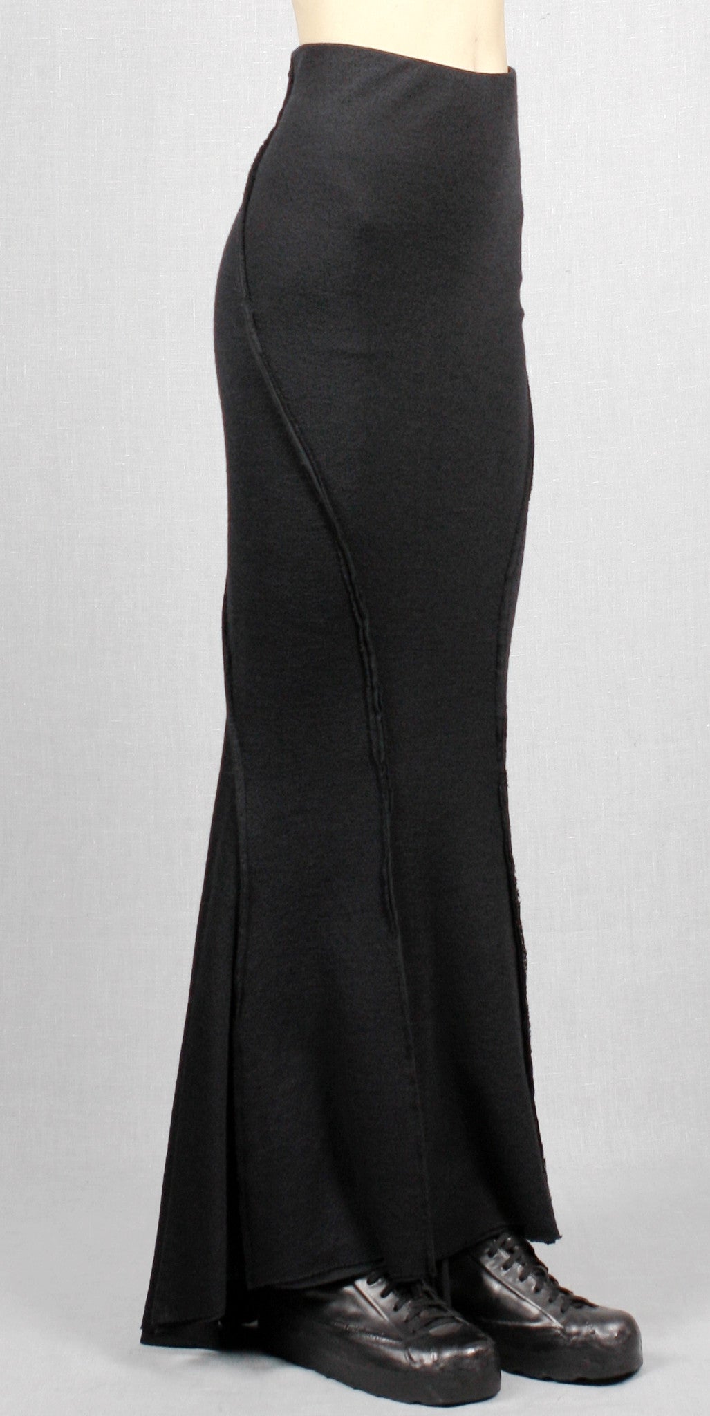 Wool Fishtail Skirt High-Waisted Japanese Long Skirt - Ofelya Boutique