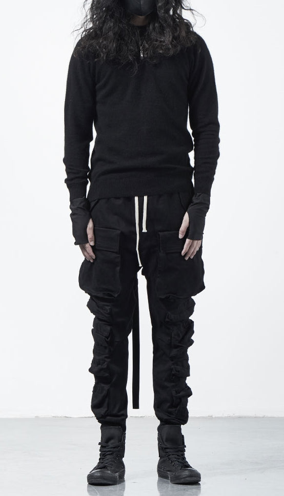 Relaxed Cutting Multi-pocket Cargo Casual Tooling Tactical Pants