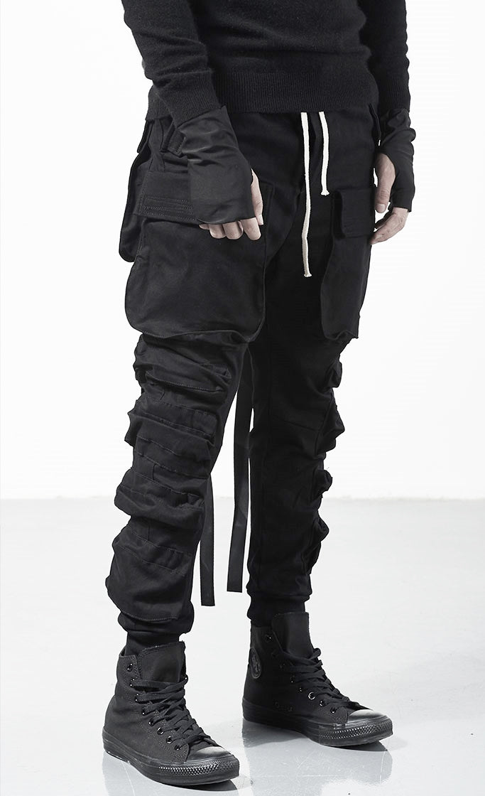 Relaxed Cutting Multi-pocket Cargo Casual Tooling Tactical Pants