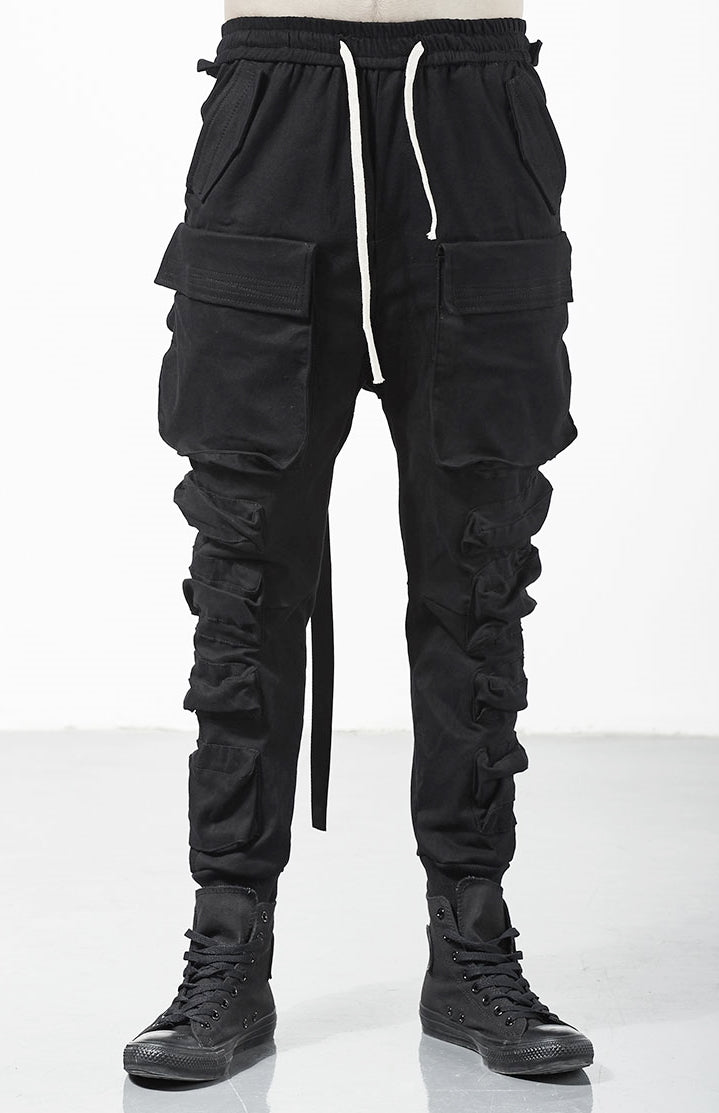 Relaxed Cutting Multi-pocket Cargo Casual Tooling Tactical Pants