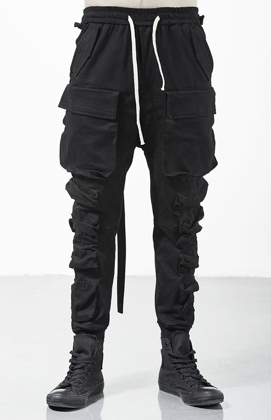 Relaxed Cutting Multi-pocket Cargo Casual Tooling Tactical Pants