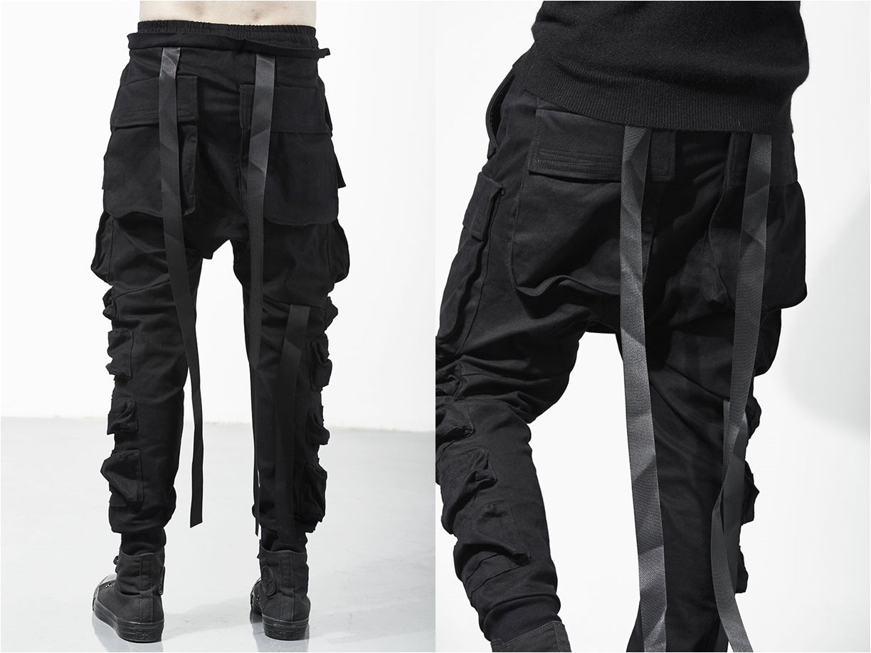 Relaxed Cutting Multi-pocket Cargo Casual Tooling Tactical Pants