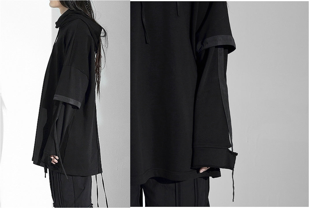 Men's Loose Oversize Overlong Sweater Pocket Hoodie - Ofelya Boutique