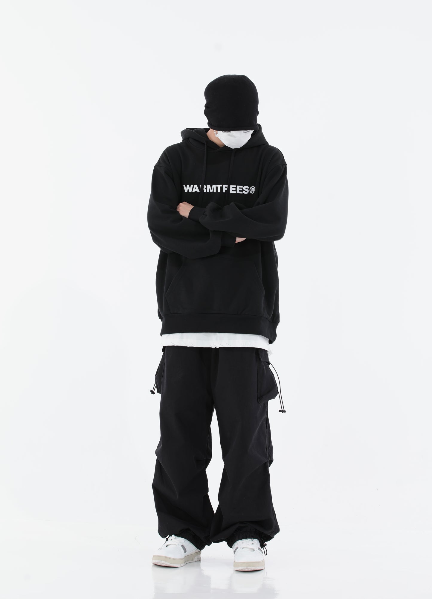 Men's Wide Leg Cargo Pant / Hip-hop High Street Large Pockets Jogger