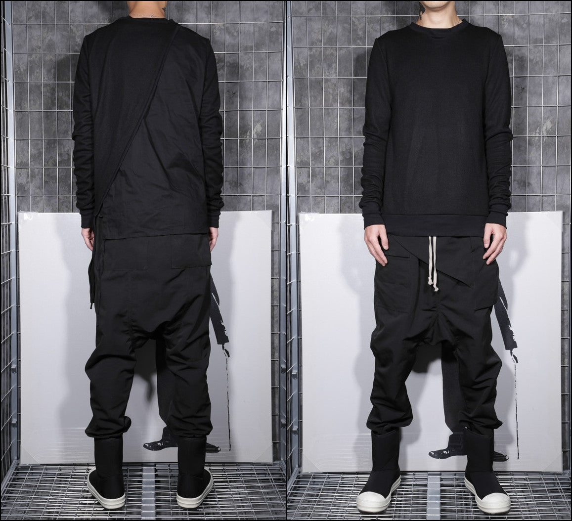 Darkshd Drop Crotch Tapered Trouser Harem Pants Jogger - Ofelya Boutique