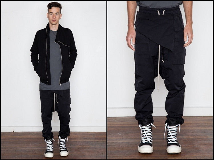 Darkshd Drop Crotch Tapered Trouser Harem Pants Jogger - Ofelya Boutique