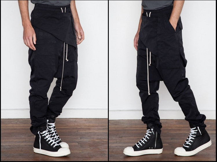 Darkshd Drop Crotch Tapered Trouser Harem Pants Jogger - Ofelya Boutique