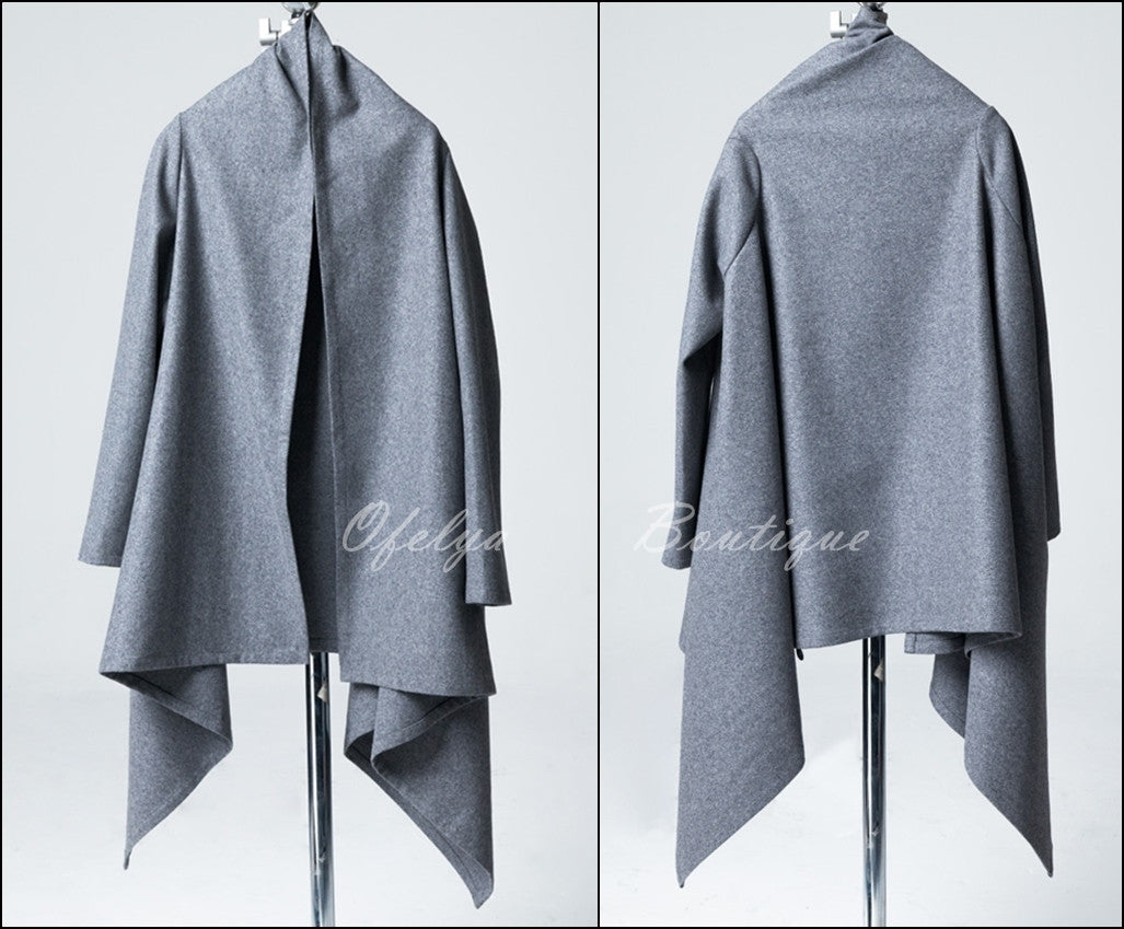 Autumn Original Ofelya Designs Woolen Coat Windbreaker Cardigan Jacket Women - Ofelya Boutique