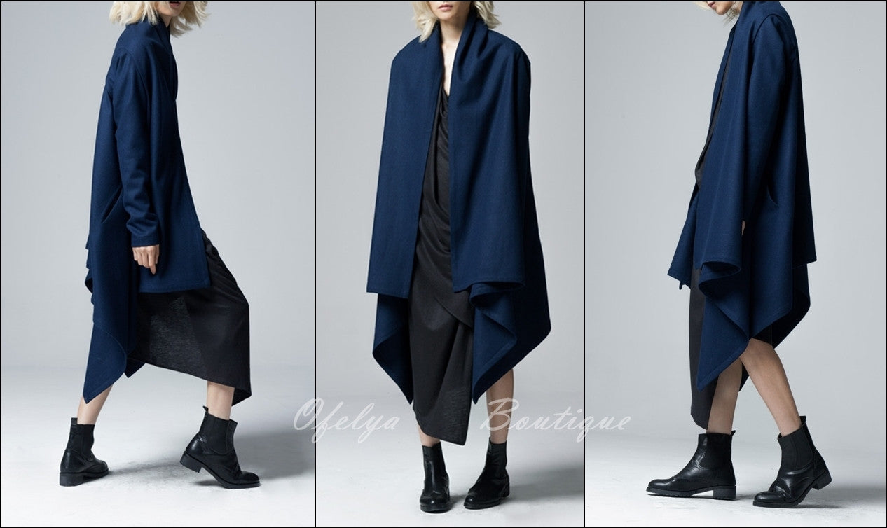 Autumn Original Ofelya Designs Woolen Coat Windbreaker Cardigan Jacket Women - Ofelya Boutique