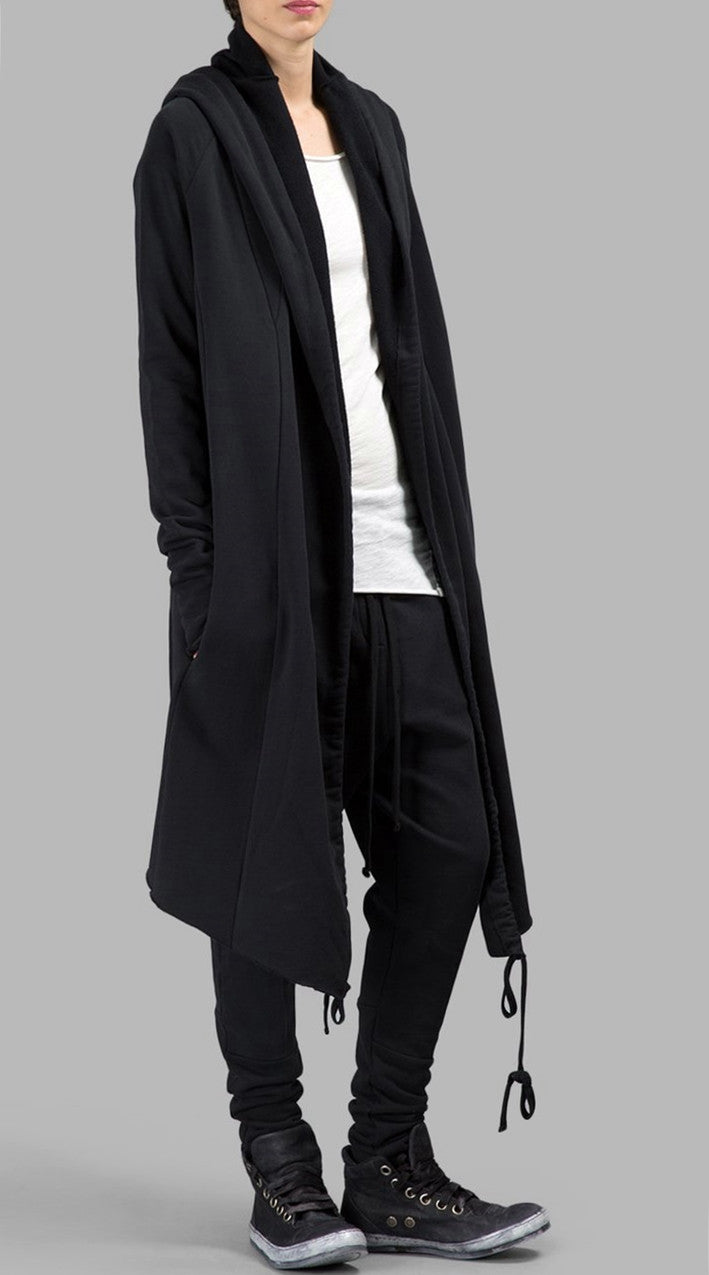 Asymmetric Long Cut GLOVES SLEEVES Loose Cardigan Shawl Collar -BB122 - Ofelya Boutique