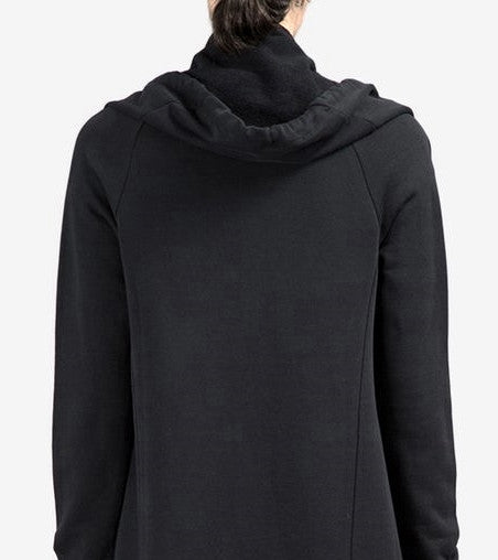 Asymmetric Long Cut GLOVES SLEEVES Loose Cardigan Shawl Collar -BB122 - Ofelya Boutique