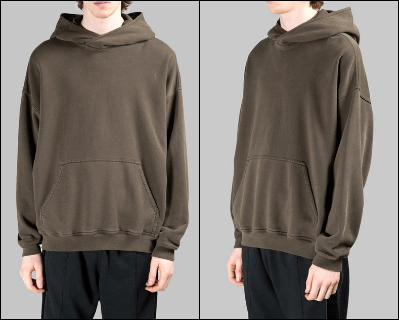Activewear /Sportswear Oversized Drop Shoulder Hooded Sweatshirt Slashed Hoodie / College Sweatshirt / drop shoulders-BB033 - Ofelya Boutique