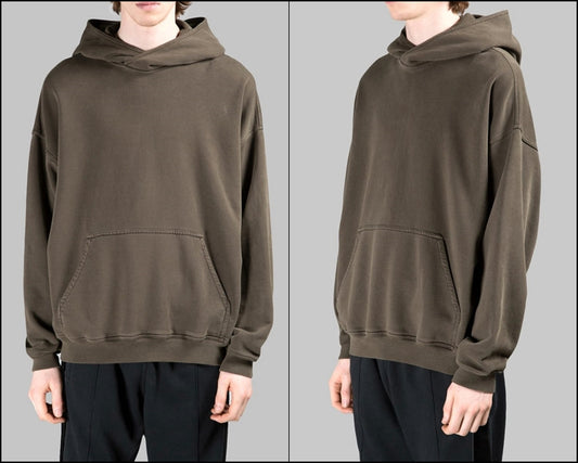 Activewear /Sportswear Oversized Drop Shoulder Hooded Sweatshirt Slashed Hoodie / College Sweatshirt / drop shoulders-BB033 - Ofelya Boutique