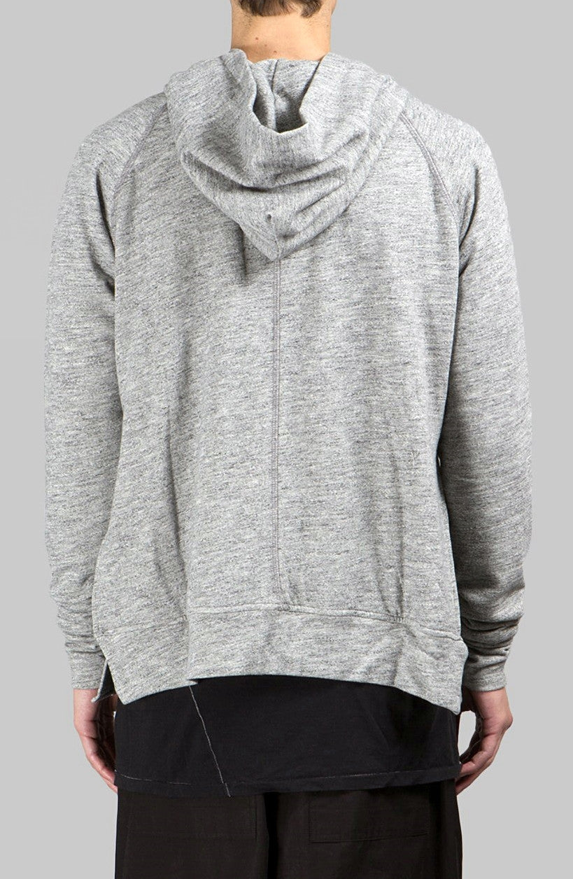 Men's Long Slim Extended Slevees Side Slits Pockets  - Side Splits // Zip Closure Hoodie - Ofelya Boutique