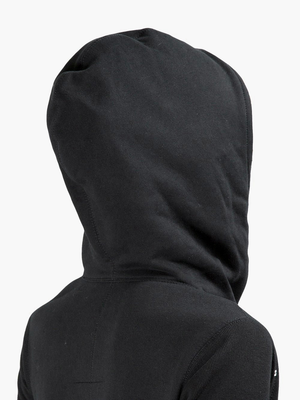 Asymmetric Front Cut Zip Closure/Overlong Rib Sleeve Hoodie -BB121 - Ofelya Boutique