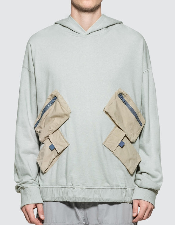 Men Plus Size- Utility Multi-Pockets Hoodie