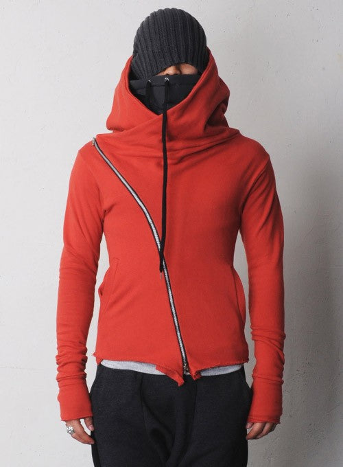 Asymmetric zip hot sale up hoodie