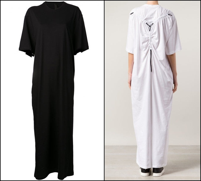 Original Design Corded T-Shirt Ruched Y-cording Relax Fit Tunic Kaftan - Ofelya Boutique