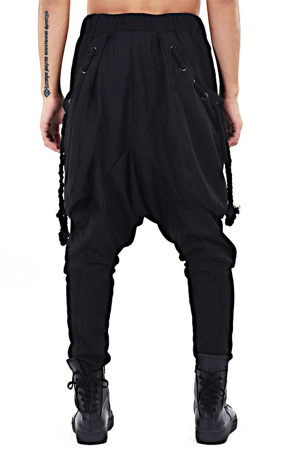 Men's Loose Casual Drop Crotch Harem Pants / Harem Jersey Jogger - Ofelya Boutique