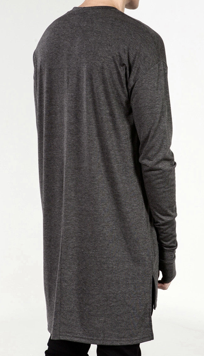 Extended Essential Long Sleeve Drop Back Under T-shirt - Ofelya Boutique