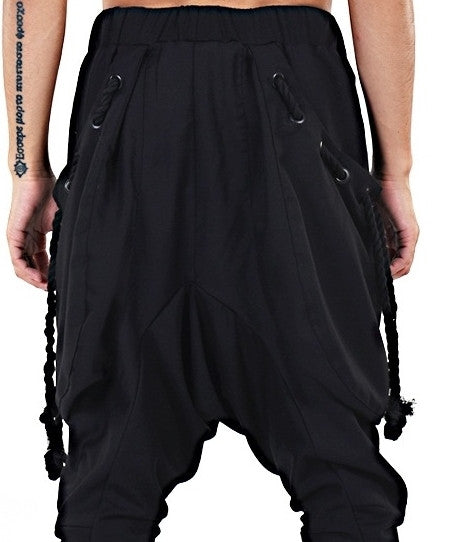 Men's Loose Casual Drop Crotch Harem Pants / Harem Jersey Jogger - Ofelya Boutique