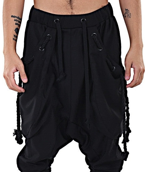Men's Loose Casual Drop Crotch Harem Pants / Harem Jersey Jogger - Ofelya Boutique