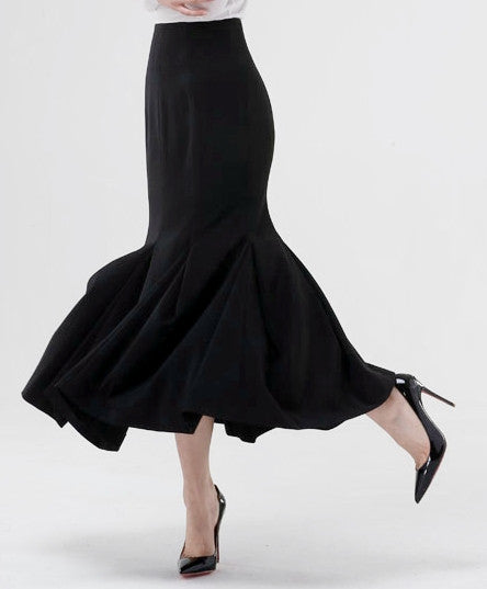 Women Woolen Fishtail Skirt / Long Skirt - Ofelya Boutique
