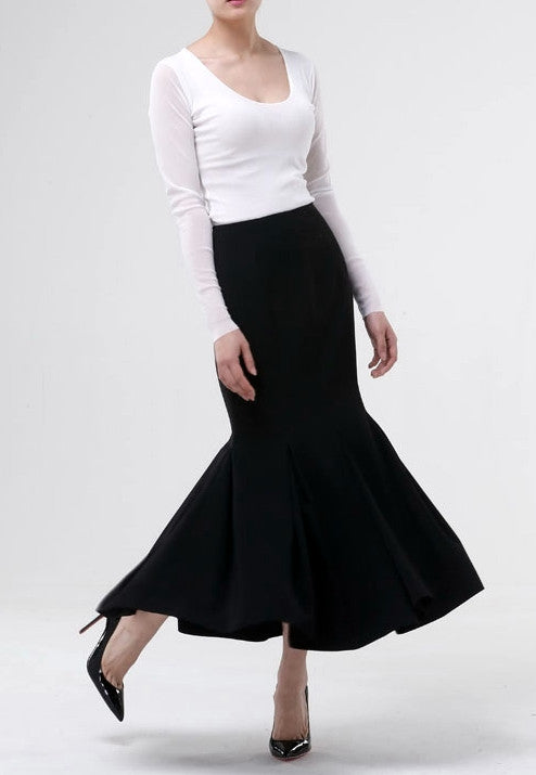 Women Woolen Fishtail Skirt / Long Skirt - Ofelya Boutique