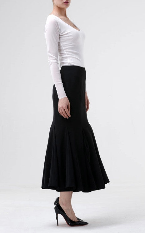 Women Woolen Fishtail Skirt / Long Skirt - Ofelya Boutique