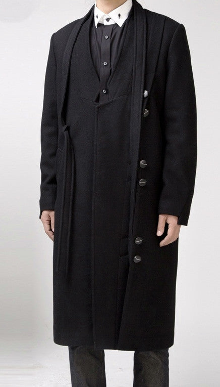 Oversized Wool Asymmetryc Cut Long Jacket //  Extravagant Coat - Ofelya Boutique