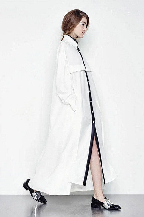 Women Crepe Top Dress Side Slit Overlong Mopping the Floor Long Skirt Kaftan - Ofelya Boutique