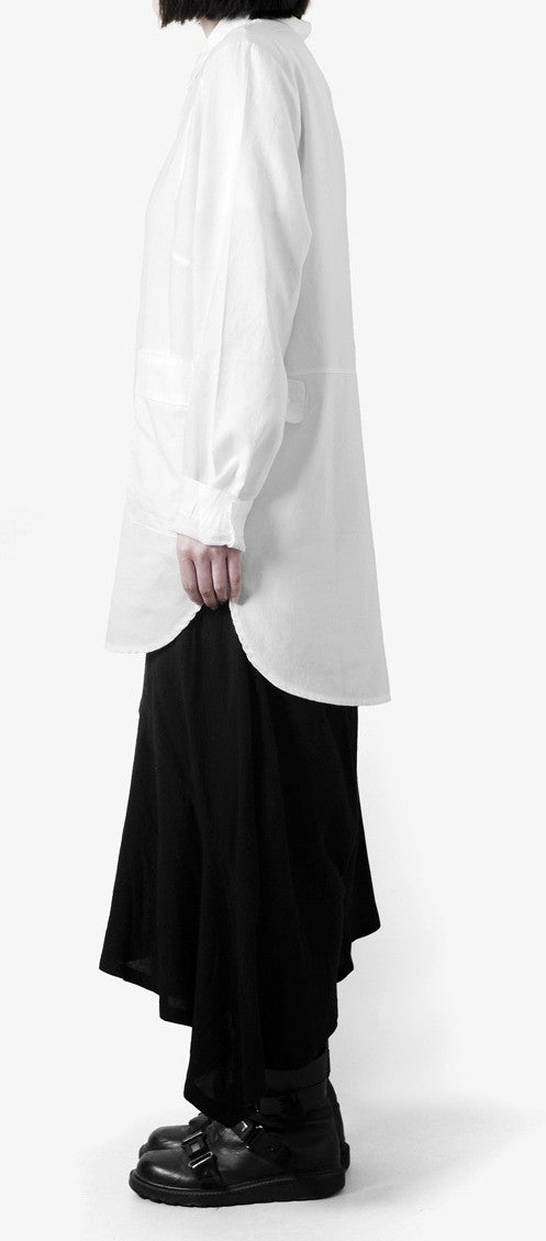 Women Loose Long Shirt / Tunic Shirt Irregular Assimetric Hem - Ofelya Boutique