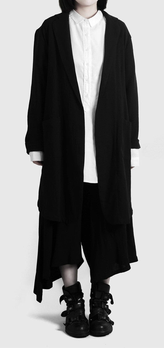 Women Loose Long Shirt / Tunic Shirt Irregular Assimetric Hem - Ofelya Boutique