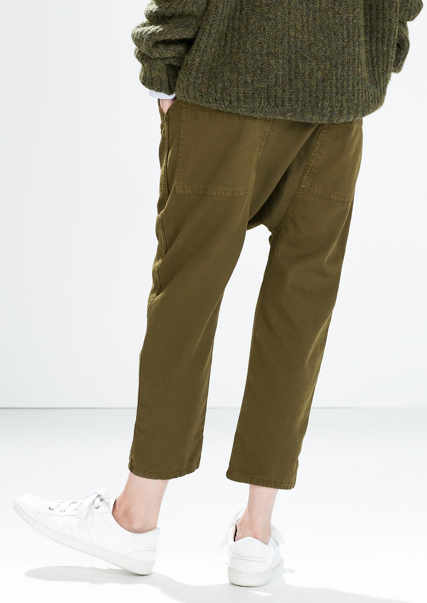 Women Drop Crotch Pants / Loose Casual Drop Crotch Harem Pants for Women - Ofelya Boutique