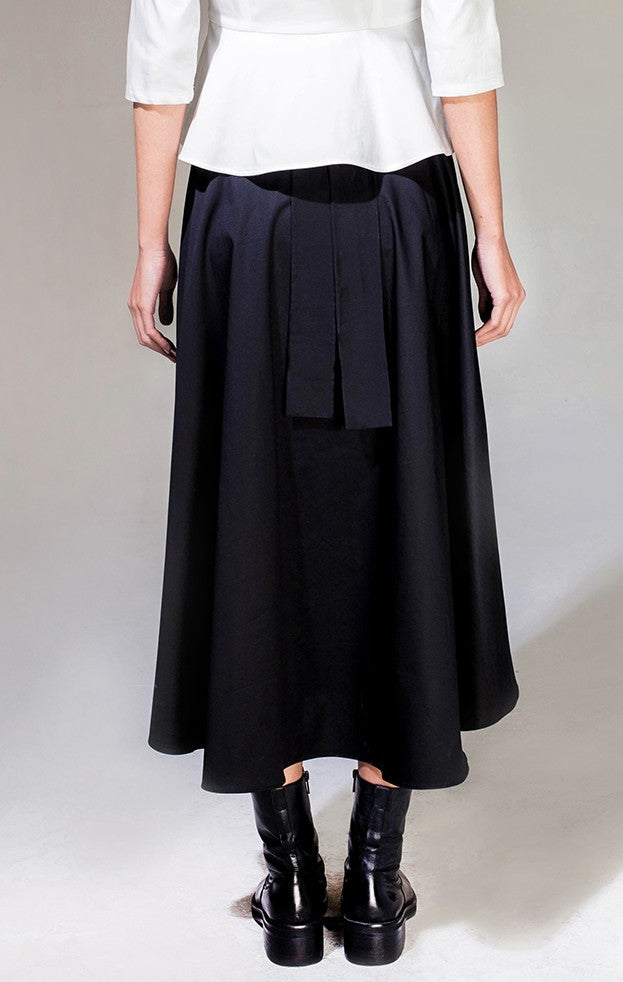 Avan-Garde Loose fitting Wide Leg Japanese Style Asymmetrical High Waist Bandage Skirt Trouser - Ofelya Boutique