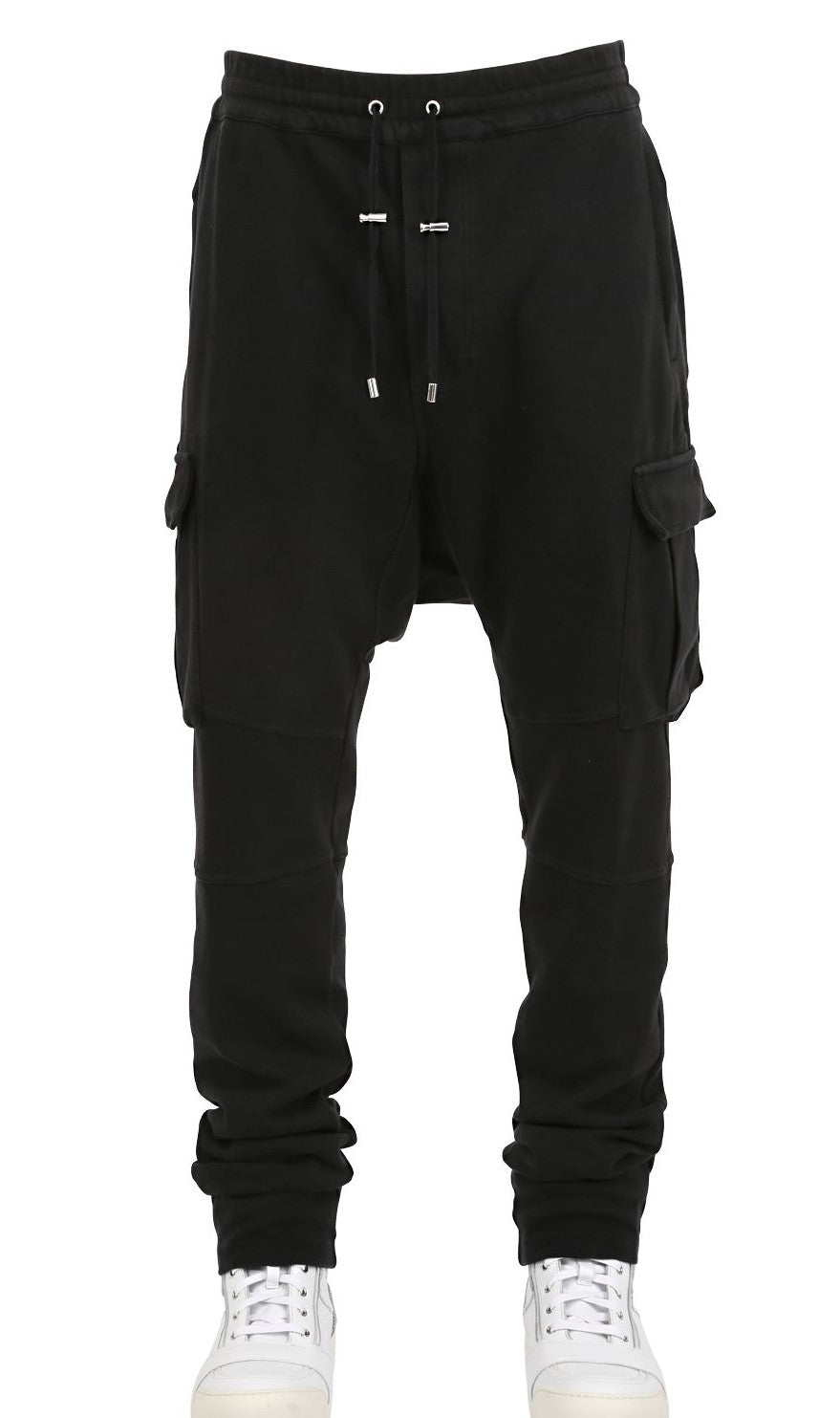 Biker Moto Drop Crotch Cargo Jogger / Loose Harem Pants - Ofelya Boutique