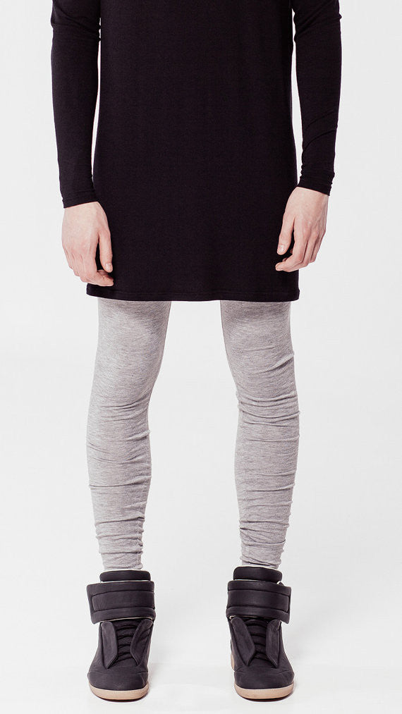 Black Jersey Cotton Leggings Under Joggers For Men &Women - Ofelya Boutique